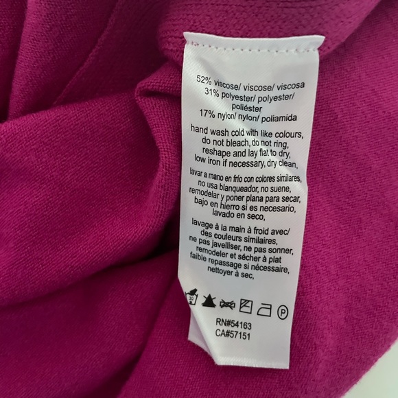 Pink Calvin Klein Long Sleeve Knit Top XS - Picture 7 of 7